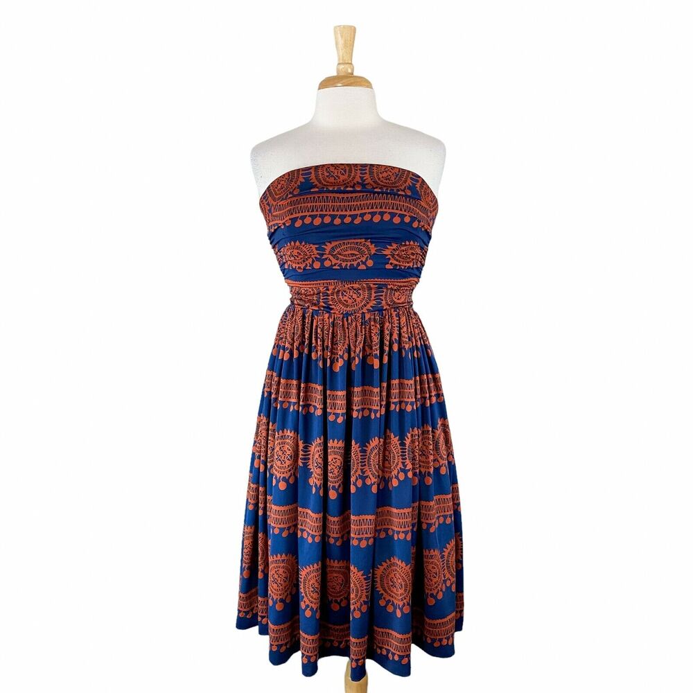 Girls from Savoy Anthropologie Women's Strapless Oxidized Medallion Dress Medium